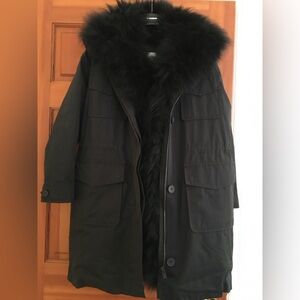 Yves Salomon Black Ski & Snow Jacket